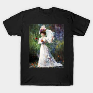 Lady Eleonor, 19th century lady in a garden T-Shirt